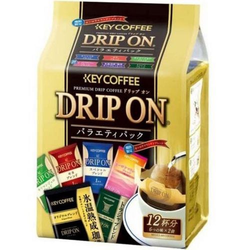 Key Coffee Drip On Кофе в пакетиках для заваривания "Ассорти" (12 дрип-пакетиков по 8г)