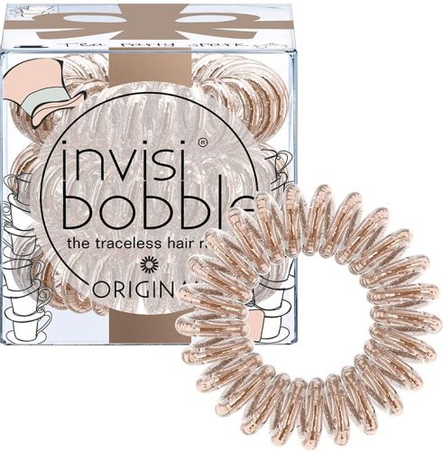 Invisibobble ORIGINAL Tea Party Spark Резинка-браслет для волос (сияющий бронзовый) 3шт