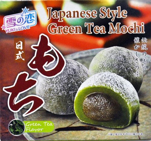Daifuku Yuki & Love Japanese Style Green Tea Mochi Рисовые пирожные моти с чаем матча 140г