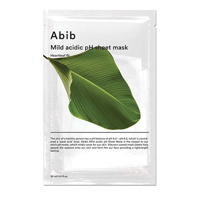 Abib Mild Acidic pH Sheet Mask Успокаивающая тканевая маска с освежающим эффектом 1 штУЦЕНКА