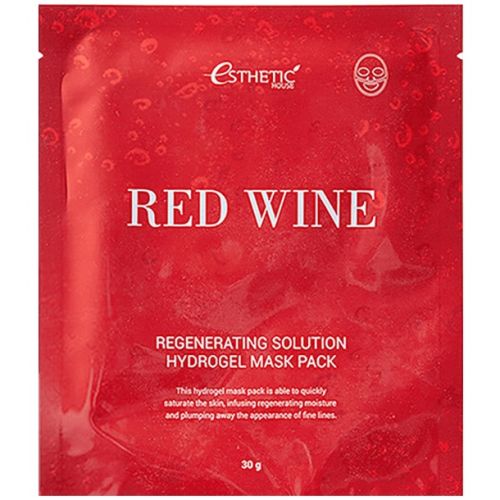 Esthetic House Red Wine Regenerating Solution Hydrogel Mask Pack Гидрогелевая маска с вином 1шт