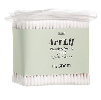 The Saem Art'Lif Wooden Swabs Деревянные ватные палочки 300шт