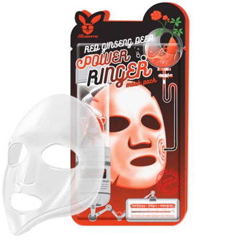 Elizavecca Red Ginseng Deep Power Ringer Mask Маска для лица тканевая с красным женьшенем 23мл