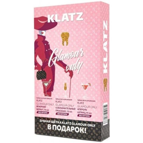 Klatz Glamour Only Набор зубных паст Апероль + Вермут + Просекко + щетка
