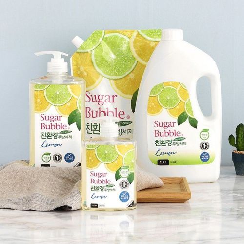 CJ Lion Sugar Bubble Экологичное средство для мытья посуды Лимон 940мл фото 2