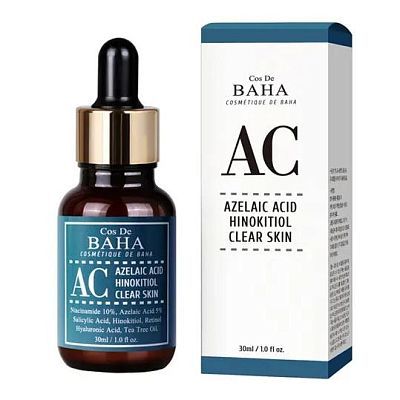 Интенсивная сыворотка против акне Cos De BAHA Azelaic Acid Hinokitiol Clear Skin 30мл УЦЕНКА