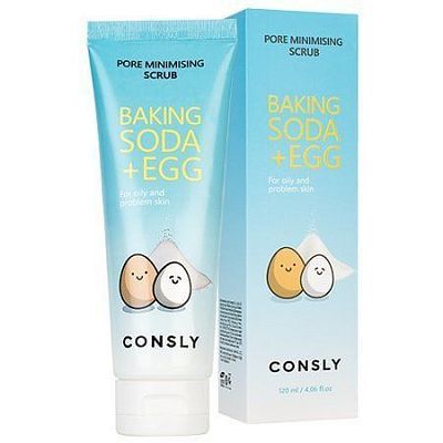 Consly Baking Soda Egg Pore Minimising Scrub Скраб для лица с содой и яичным белком 120мл