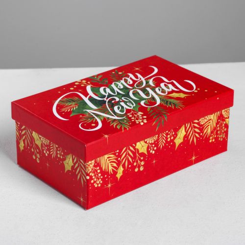 Подарочная коробка "Новогодняя" 20 × 12,5 × 7,5 см