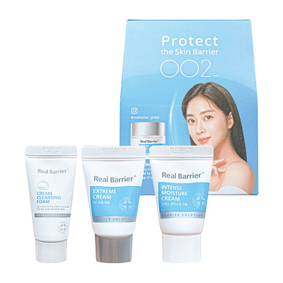 Real Barrier Best Trio Kit 3 Set Набор из трёх миниатюр: ламеллярные кремы и пенка 15+10+10 мл