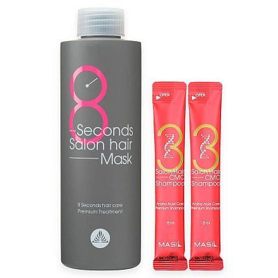 Masil 8 Seconds Hair Mask Salon Special Set Набор для восстановления волос: маска 350 мл+шампунь16мл