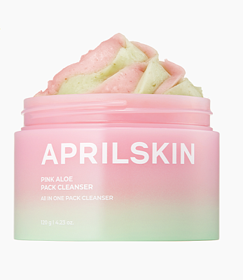 Очищающая маска-пенка для умывания c розовым алоэ APRILSKIN Pink Aloe Pack Cleanser 120г