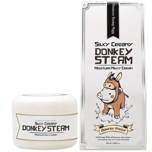 Elizavecca Silky Creamy Donkey Steam Moisture Milky Cream Увлажняющий крем с молоком ослиц 100мл