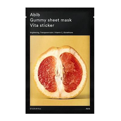 Abib Gummy Sheet Mask Vita Sticker Тканевая маска с экстрактом цитрусовых 27 мл