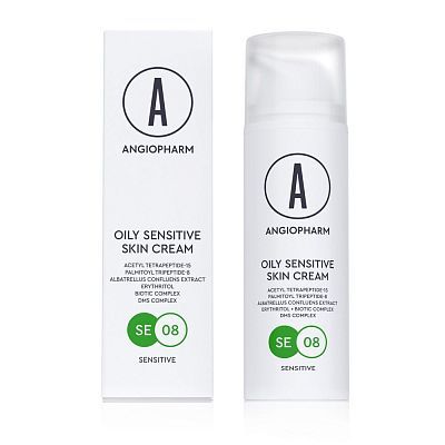 Лёгкий крем для чувствительной кожи Ангиофарм Oily Sensitive Skin Cream 50мл