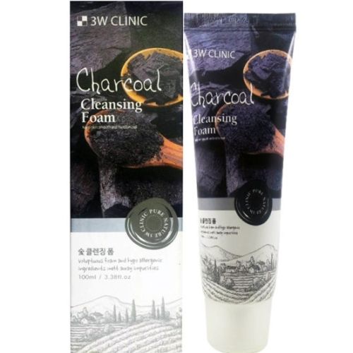 3W Clinic Charcoal Foam Cleansing Пенка для умывания с углем 100мл
