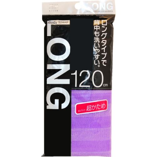 Aisen Long Массажная мочалка удлиненная (фиолетовая) 28х120см (супержесткая) 1шт