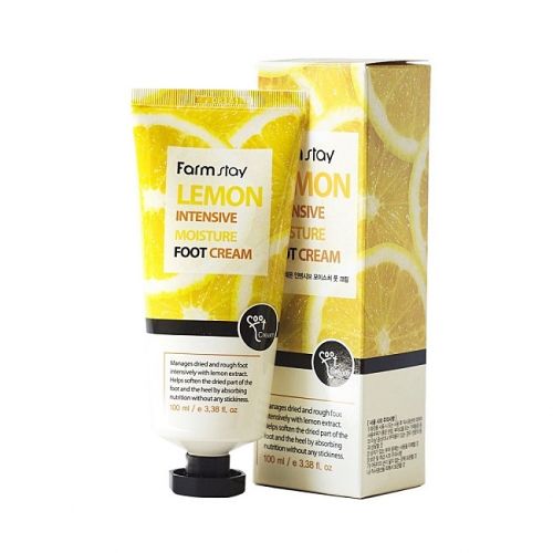 Farmstay Lemon Intensive Moisture Foot Cream Крем для ног увлажняющий с экстрактом лимона 100мл