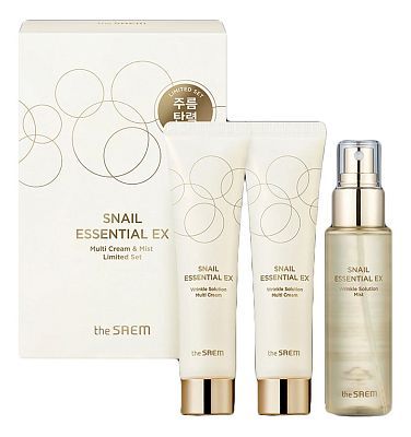 The Saem Snail Essential EX Multi Cream & Mist Limited Набор для лица с муцином улитки 2*60мл + 80мл