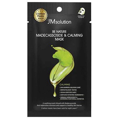 Тканевая маска с мадекассосидом JMsolution Be Nature Madecassoside & Calming Mask 24мл