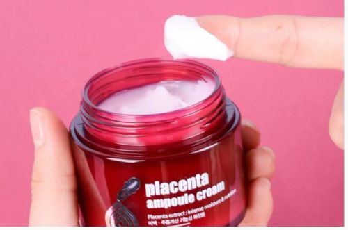 Jigott Zenzia Placenta Ampoule Cream Крем для лица с плацентой 70мл фото 3