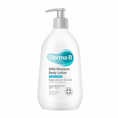 Ламеллярный лосьон для тела для чувствительной кожи Derma:B Mild Moisture Body Lotion 400 мл