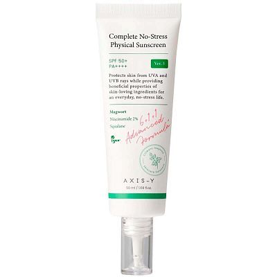 Лёгкий минеральный санскрин Axis-Y Complete No-Stress Physical Sunscreen SPF50+ PA++++ 50мл