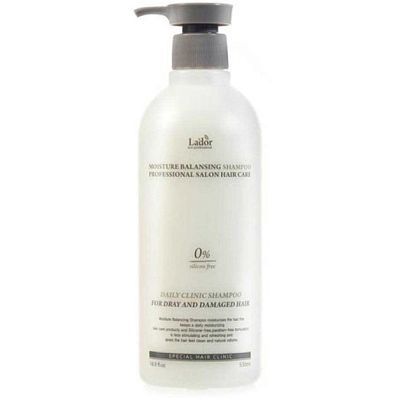 Lador Moisture Balancing Shampoo Профессиональный увлажняющий шампунь для волос БЕЗ силиконов 530мл