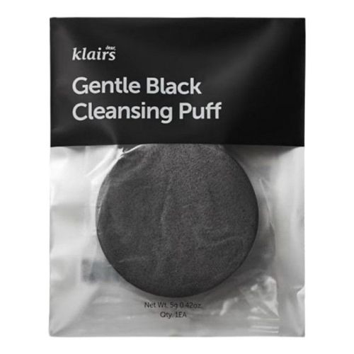 Dear, Klairs Gentle Black Cleansing Puff Спонж для умывания
