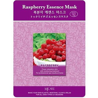 Mijin Raspberry Essence Mask Тканевая маска для лица с экстрактом малины 23г
