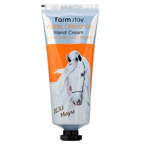 Farmstay Visible Difference Hand Cream Jeju Mayu Крем для рук с лошадиным маслом 100мл УЦЕНКА