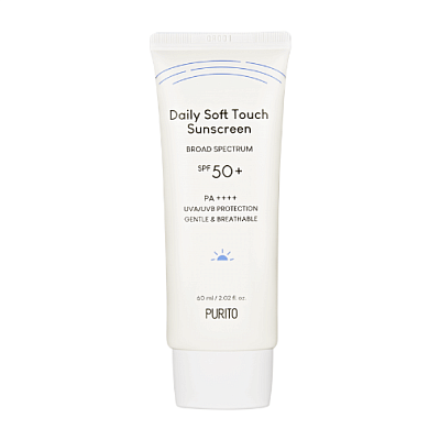 Purito Daily Soft Touch Sunscreen Легкий солнцезащитный крем SPF50+ PA++++ 60 мл