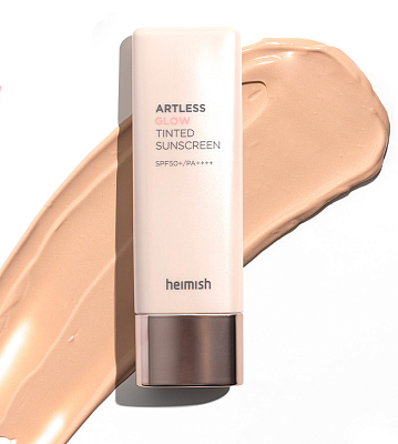 Тонирующий санскрин с сияющим финишем Heimish Artless Glow Tinted Sunscreen SPF50+ PA++++ 40мл