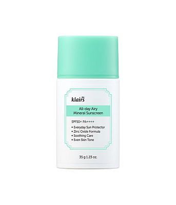 Минеральный солнцезащитный крем Dear, Klairs All-day Airy Mineral Sunscreen 35 г