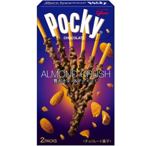 Glico Almond Crash Pocky Хрустящие палочки в молочном шоколаде с миндалем 48г