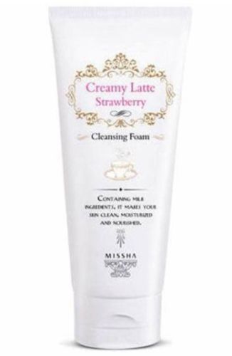 Missha Creamy Latte Cleansing Foam Пенка для умывания с ароматом клубники и молоком 172мл