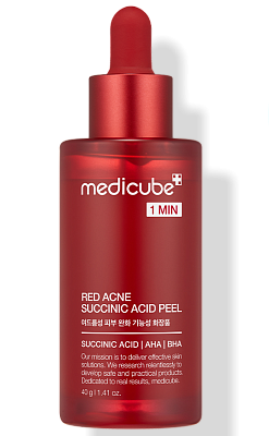 Смываемый пилинг-сыворотка с янтарной кислотой Medicube Red Acne Succinic Acid Peel 40г