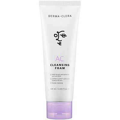 Ottie Derma-clera AC Cleansing Foam Пенка для умывания для проблемной кожи с BHA кислотами 120мл