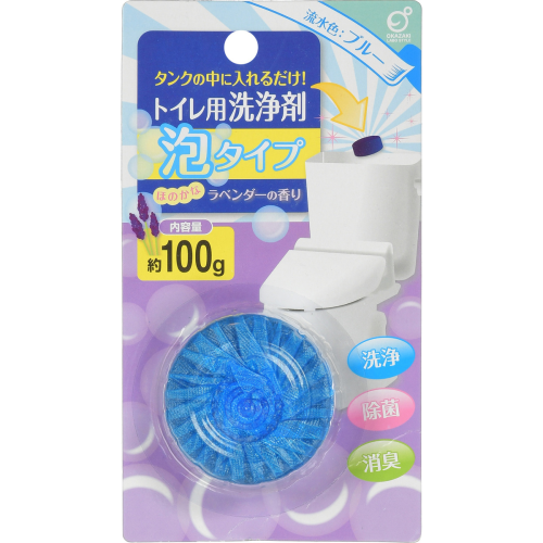 Okazaki Очищающая и дезодорирующая пенящаяся таблетка для бачка унитаза (лаванда) 100г