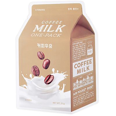 A'pieu Coffee Milk One-Pack Укрепляющая маска с экстрактом кофе и коллагеном 1шт