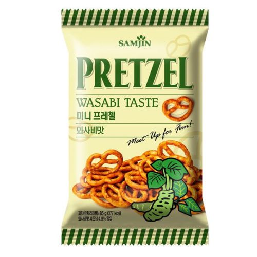 Samjin Pretzel Wasabi Taste Претцели со вкусом васаби 85г