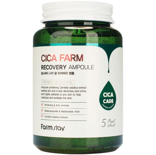 Farmstay Cica Farm Recovery Ampoule Ампульная сыворотка для лица с центеллой азиатской 250мл