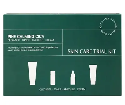 Набор миниатюр с экстрактом сосны и центеллы ROUND LAB Pine Calming Cica Trial Kit 30мл + 20мл + 10м