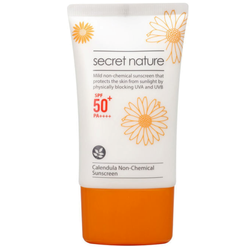 Secret Nature Calendula Non-Chemical Sunscreen Нехимический солнцезащитный крем SPF50+/PA++++ 50мл
