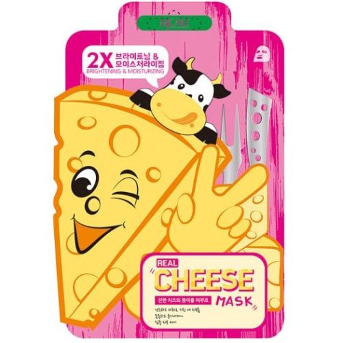 Mijin Real Cheese Brightening&Moisturizing Mask Осветляющая маска с сыром 1шт(Уценка)