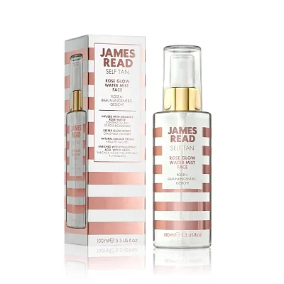 JAMES READ Rose Glow Water Mist Face Спрей для загара - интенсивное сияние 100мл