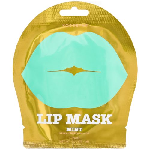 Kocostar Lip Mask Single Pouch Mint Гидрогелевые патчи для губ с ароматом зеленого винограда 3г