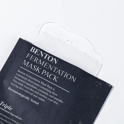 Benton Fermentation Mask Pack Восстанавливающая тканевая маска с пробиотиками 20г фото 2