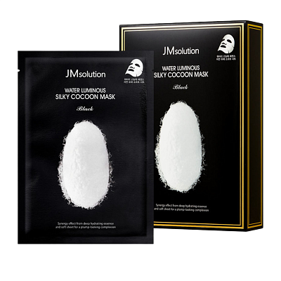 JMSolution Water Luminous Silky Cocoon Mask Black Маска для упругости кожи с протеинами шелка 35мл