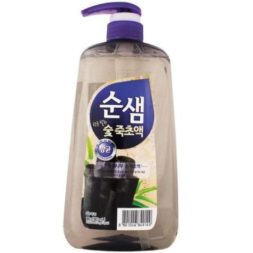 Kerasys Soonsaem Bamboo Charcoal Средство для мытья посуды с энзимами и бамбуковым углем 1л