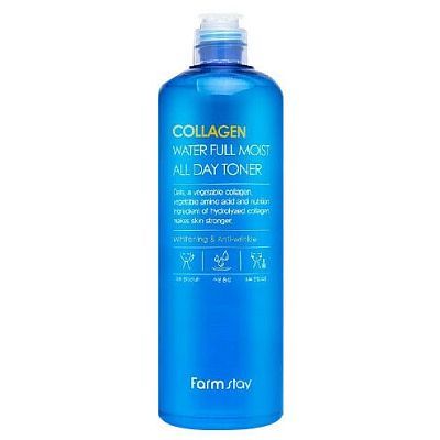 Farmstay Collagen Water Full Moist All Day Toner Тонер укрепляющий с коллагеном 500мл